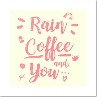 coffee rain Posters and Art